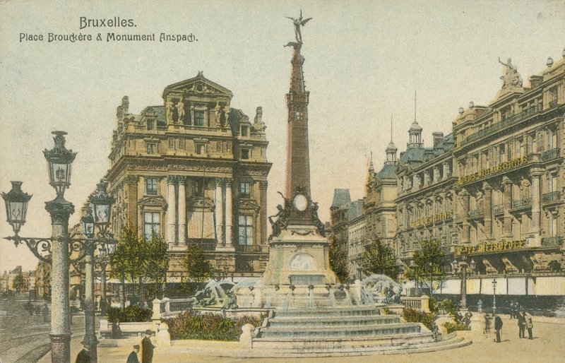 Anspach Monument, Brouckere Place by French Photographer
