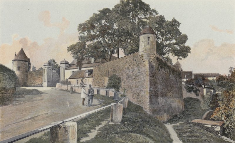 Avallon, Old Fortifications by French Photographer