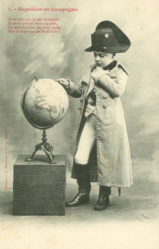 Boy Dressed Up as Napoleon by French Photographer