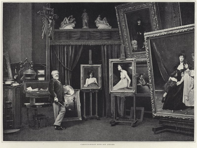 Carolus-Duran in His Workshop by French Photographer