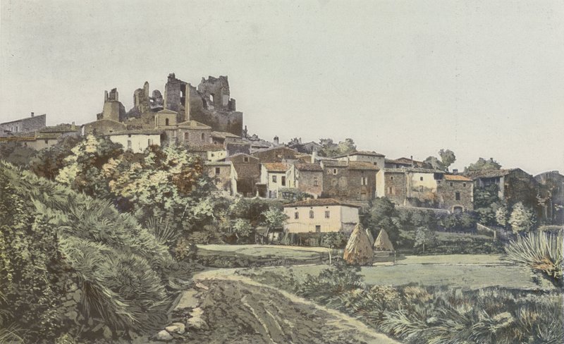 Chabrillan, General View and Ruins of the Castle by French Photographer
