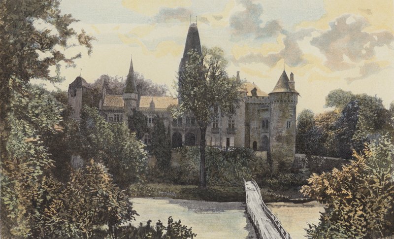 Cleron, View of the Castle by French Photographer