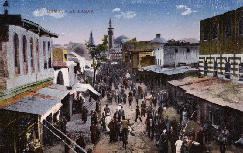Damascus, Bazaar by French Photographer