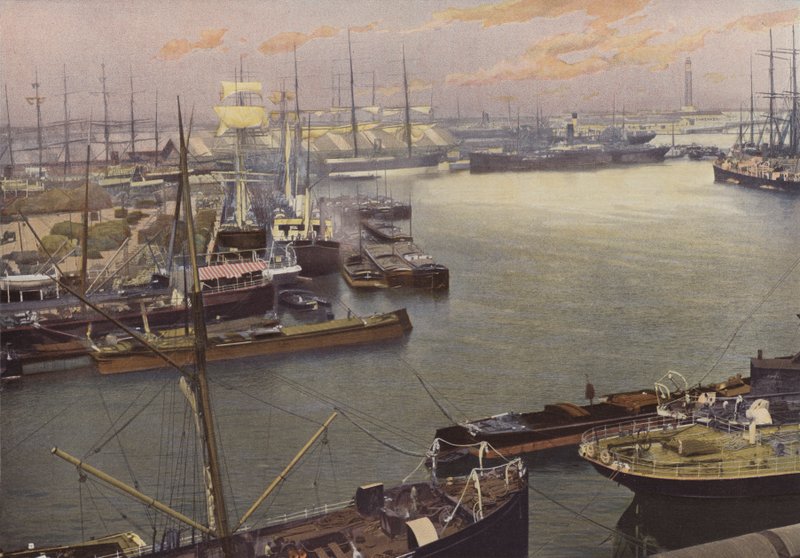 Dunkerque, View of the Port by French Photographer
