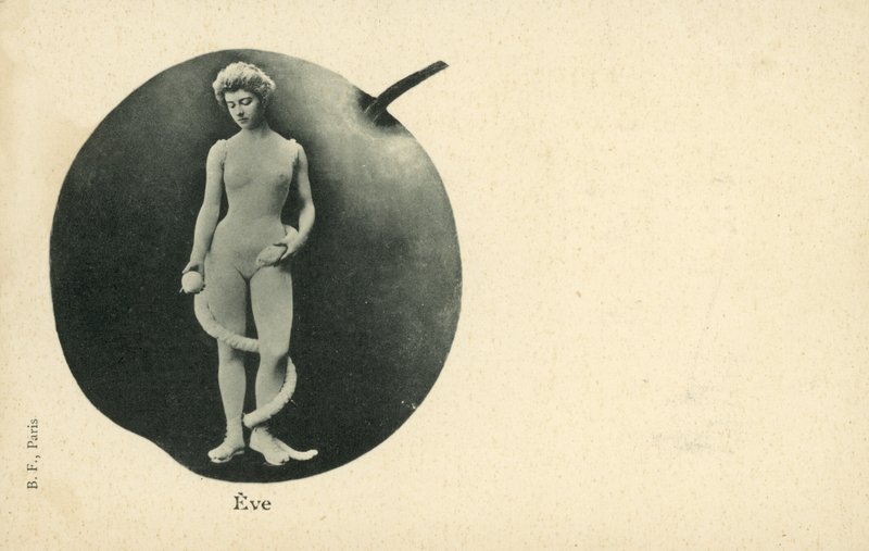 Eve with snake and apple by French Photographer