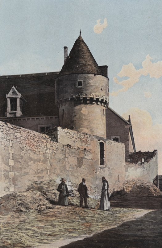 Fongombault, Corner Tower of the Monastery by French Photographer
