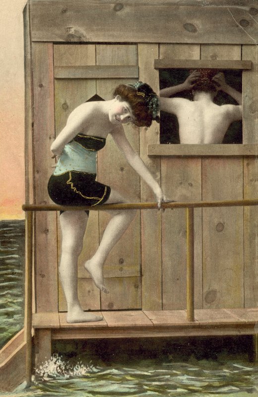 Girls Preparing for Swimming by French Photographer