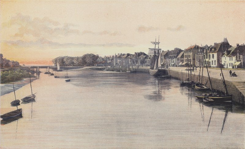 Le Pouliguen, General View of the Port by French Photographer