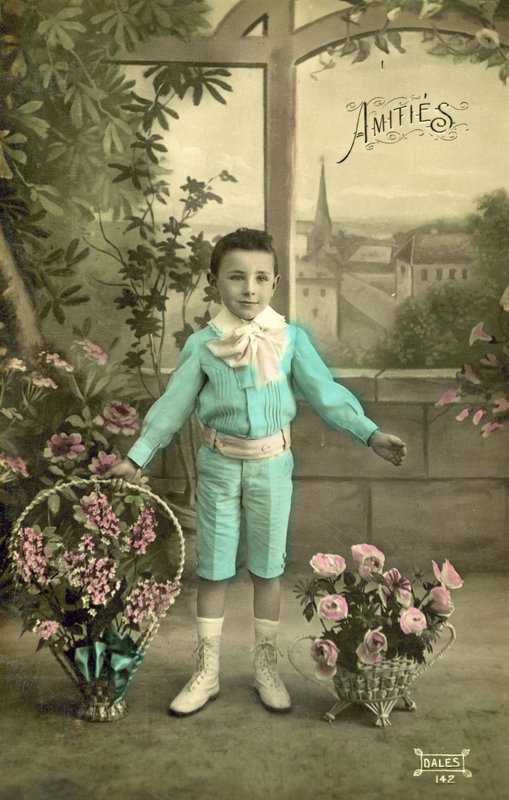 Little Boy in Blue by French Photographer