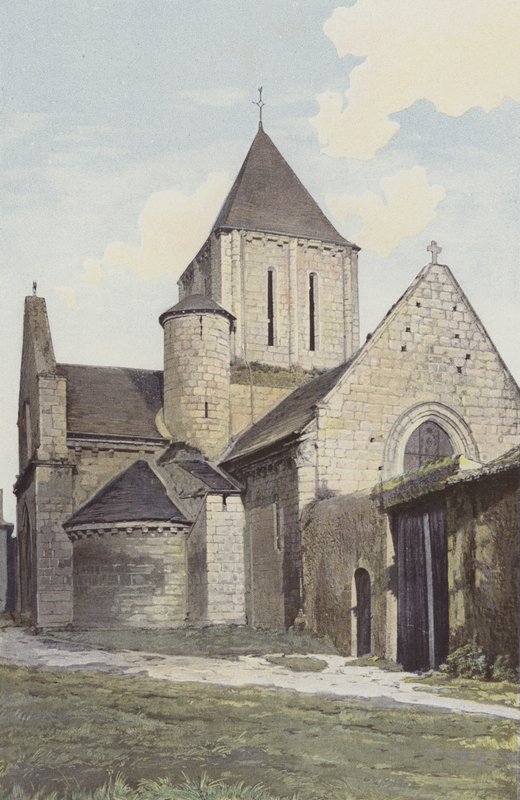 Marnes, Church, Northwest View by French Photographer