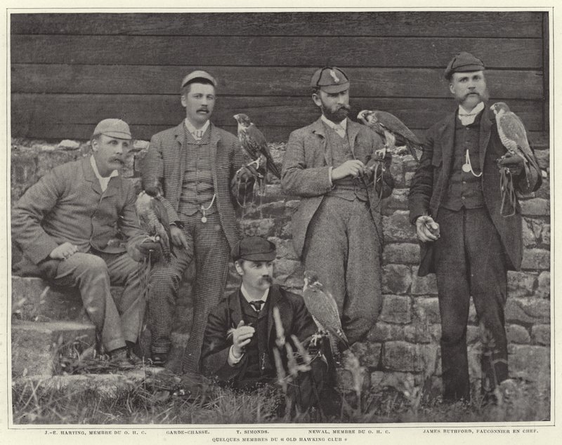 Members of the Old Hawking Club by French Photographer
