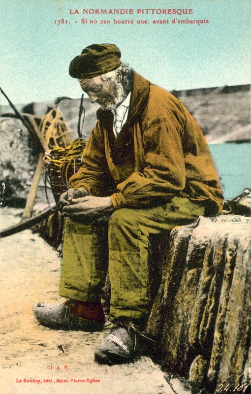 Normandy, Fisherman by French Photographer