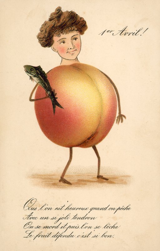 1 April Card, Peach by French School