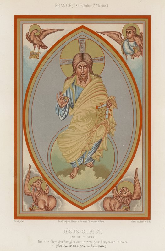 A 9th-century depiction of Jesus Christ by French School