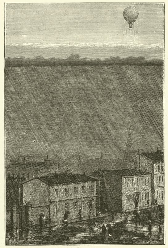 A Balloon above the rain by French School