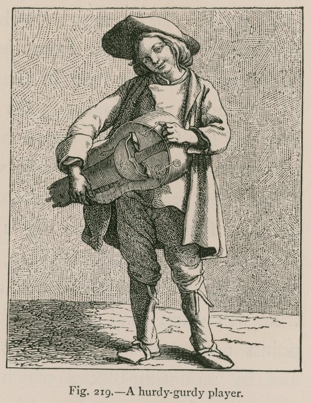A Hurdy-Gurdy Player by French School