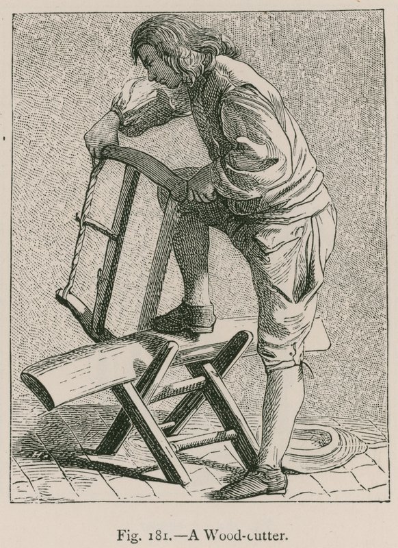 A Wood-Cutter by French School