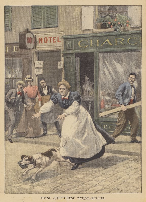 A canine thief by French School