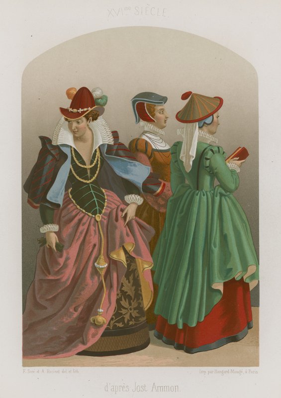 A Group of Well-Dressed Women by French School
