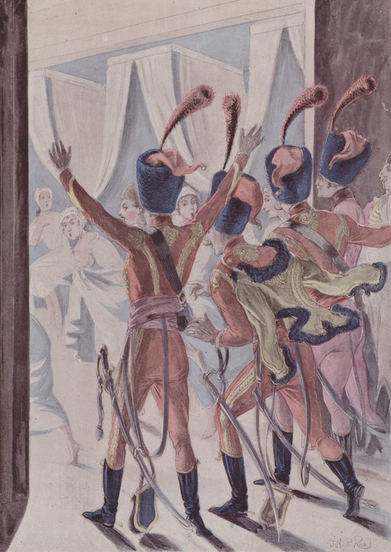 In the Hussar Style by French School