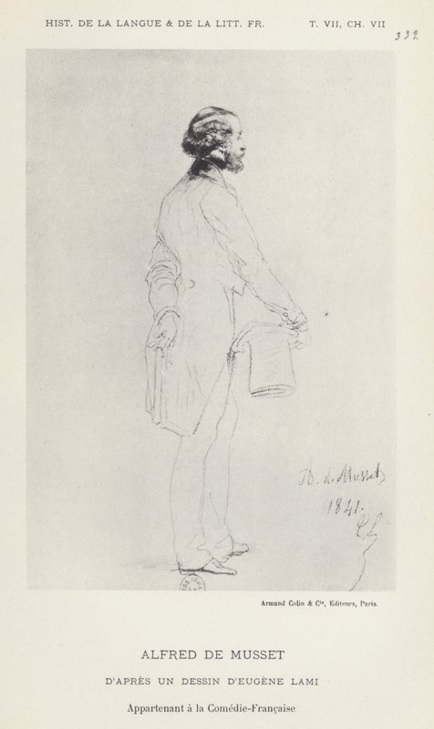 Alfred de Musset by French School