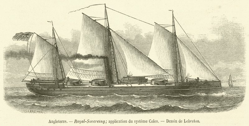 England, Royal Sovereign, application of the Coles system by French School