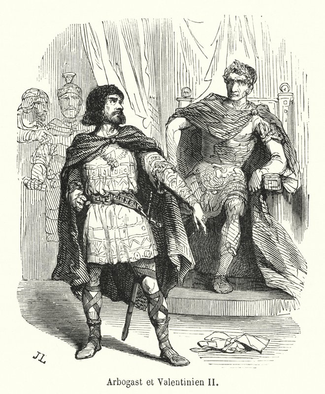 Arbogast and Valentinian II by French School