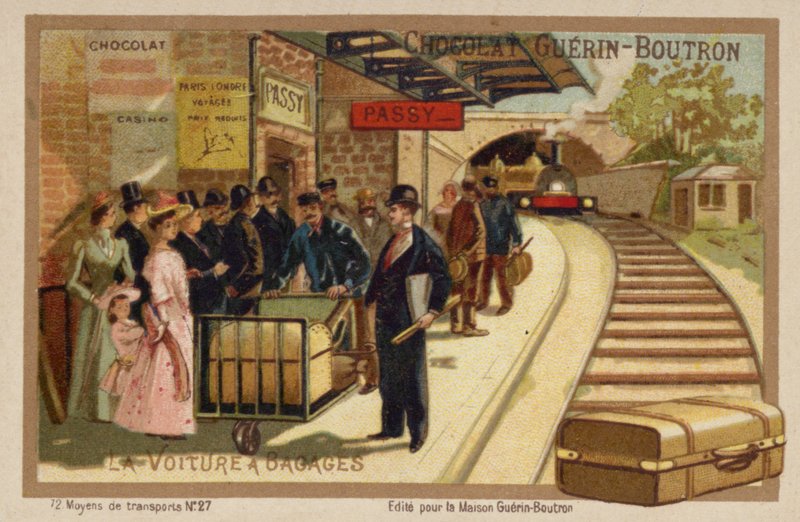 Baggage cart by French School