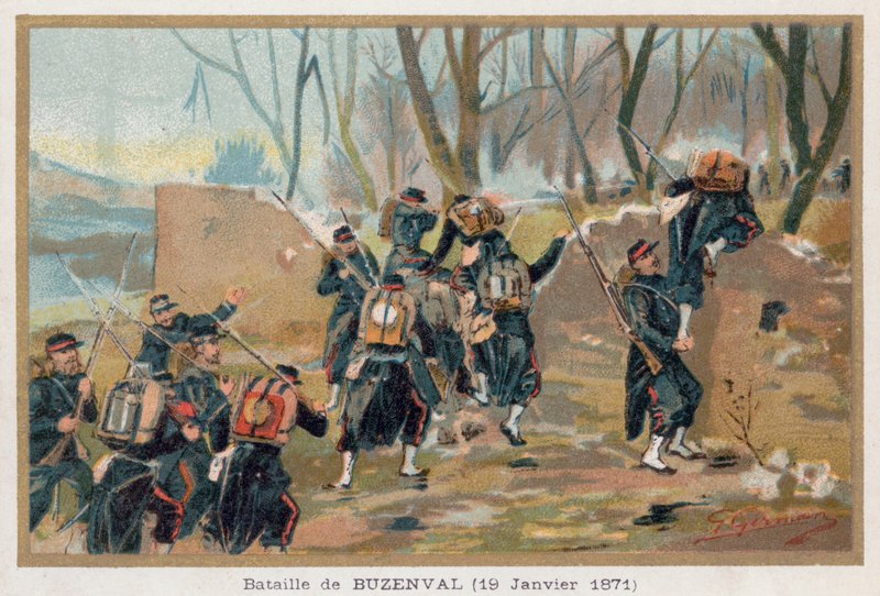 Battle of Buzenval by French School