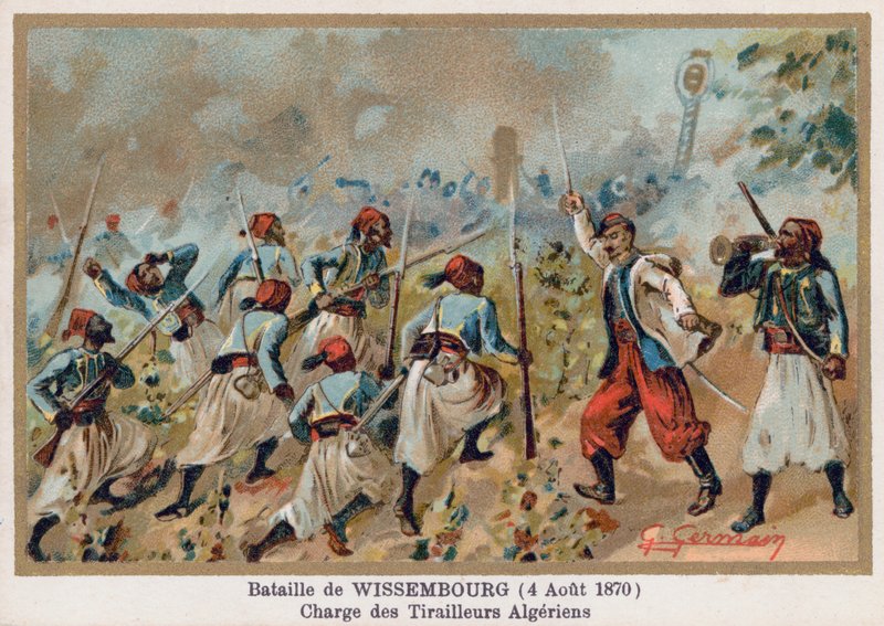 Battle of Wissembourg, Charge of Algerian Skirmishers by French School