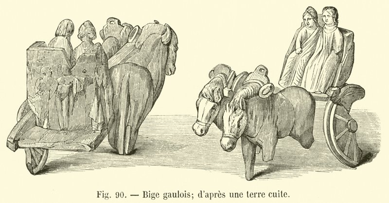 Gaulish chariot; after a terracotta by French School