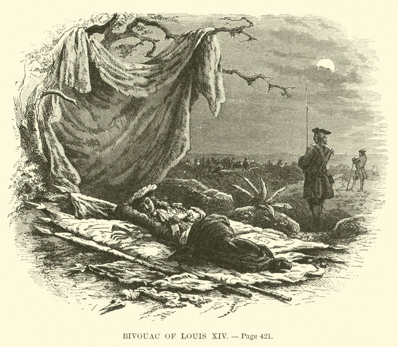 Bivouac of Louis XIV by French School