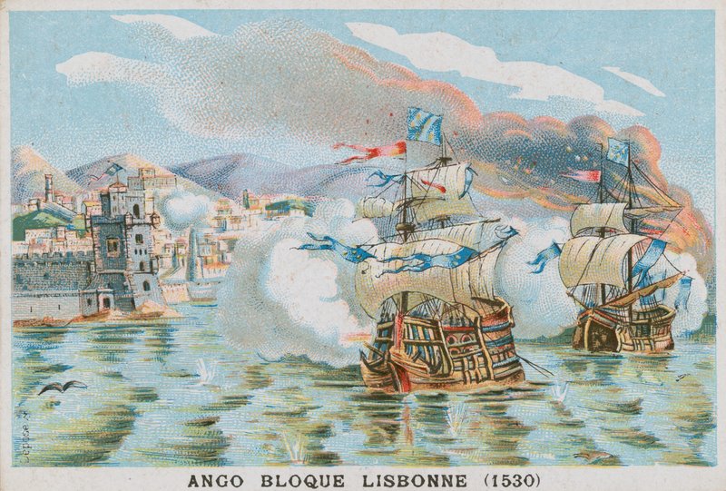 Blockade of Lisbon by Jean Ango, 1530 by French School