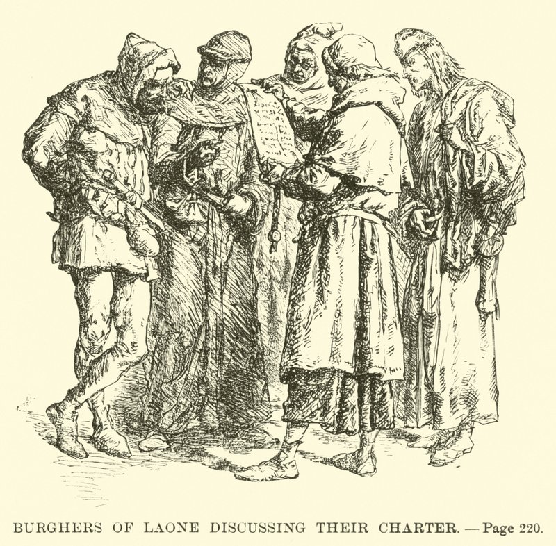 Burghers of Laon Discussing Their Charter by French School