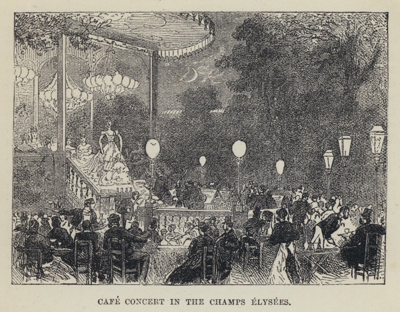 Cafe Concert in the Champs Elysees by French School