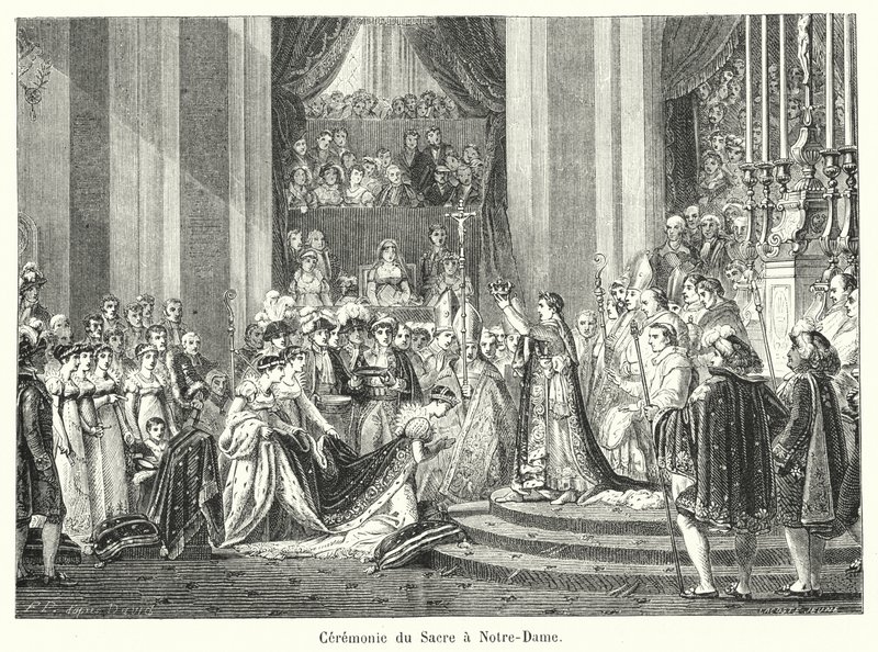 Ceremony of the Coronation at Notre-Dame by French School