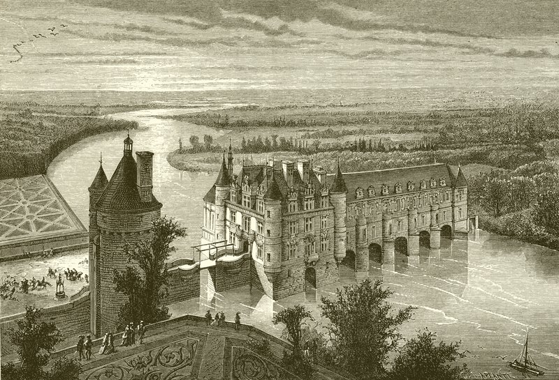 Chateau de Chenonceaux by French School