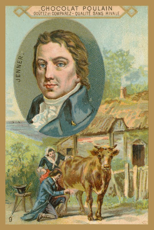 Chocolat Poulain trade card, Edward Jenner by French School