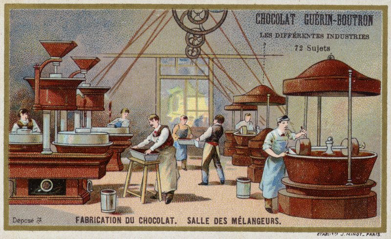 Chocolate Manufacturing. Mixing Room by French School
