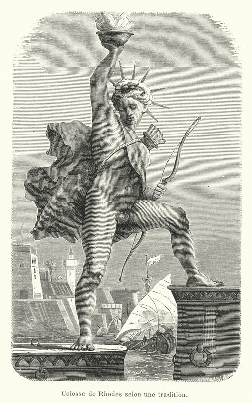 Colossus of Rhodes According to Tradition by French School