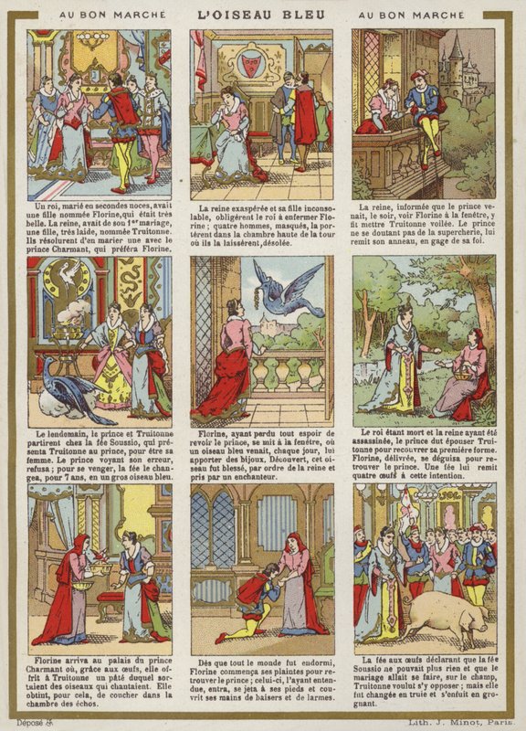 Comic Strip - Blue Bird by French School
