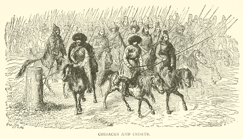 Cossacks and Croats (engraving) by French School