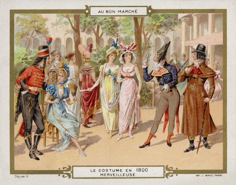 Costume in 1800 - Merveilleuse by French School
