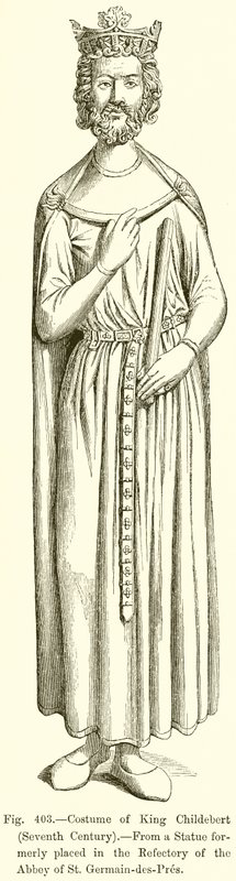 Costume of King Childebert by French School
