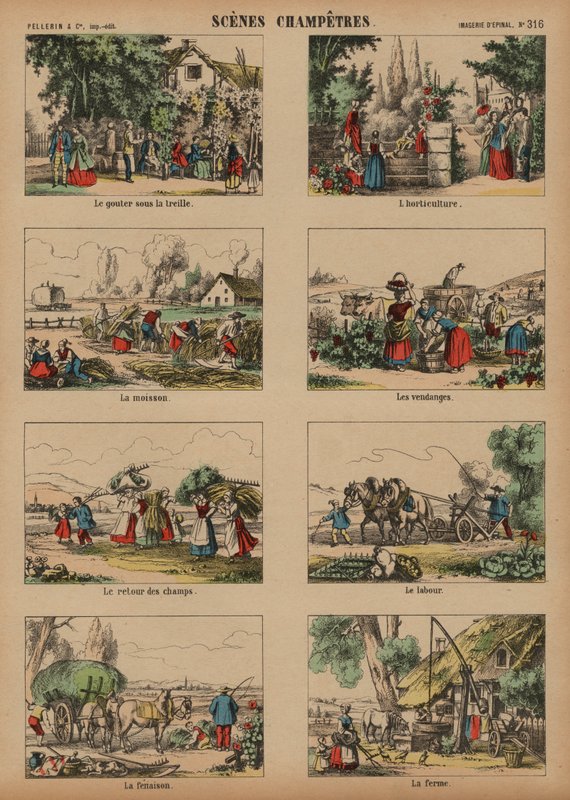 Countryside Scenes by French School