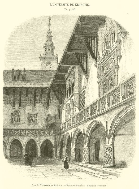 Courtyard of the University of Krakow by French School