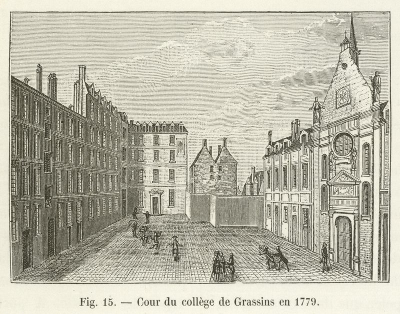Courtyard of the College of Grassins in 1779 by French School
