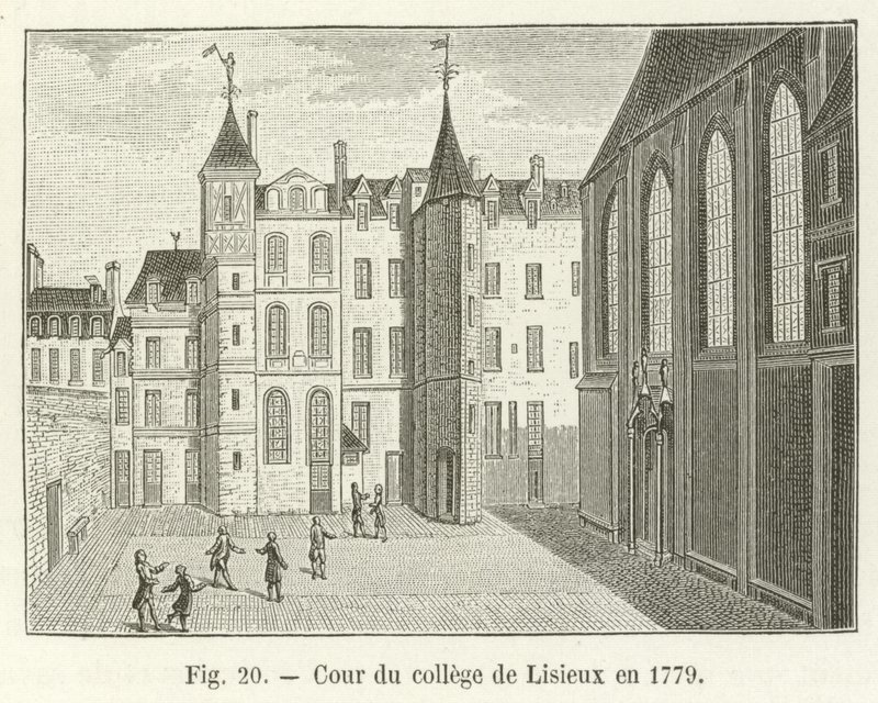 Courtyard of the College of Lisieux in 1779 by French School