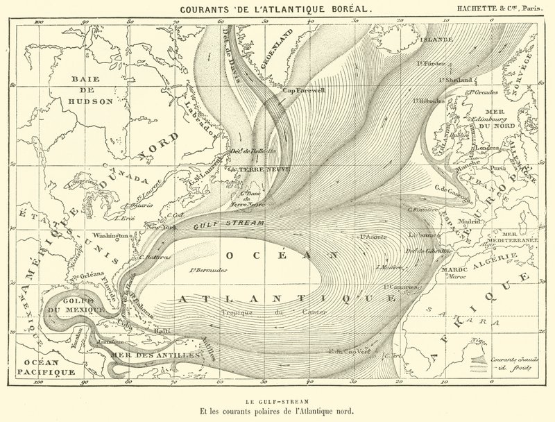 Currents of the Northern Atlantic by French School