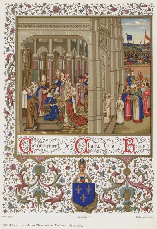 Coronation of Charles V at Reims by French School